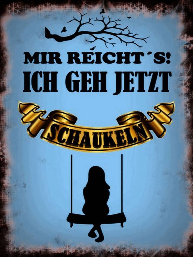 vianmo Holzschild 40x30 cm mir reicht´s ich geh schaukeln Produktbild 