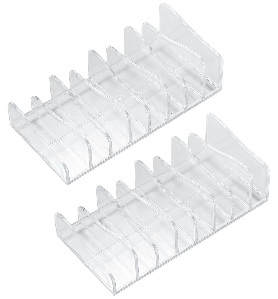 2-teiliger Kosmetik-Organizer, Make-up-Aufbewahrungsbox mit 8 Fächern für Lidschatten, Rouge, Make-up und Waschbecken.