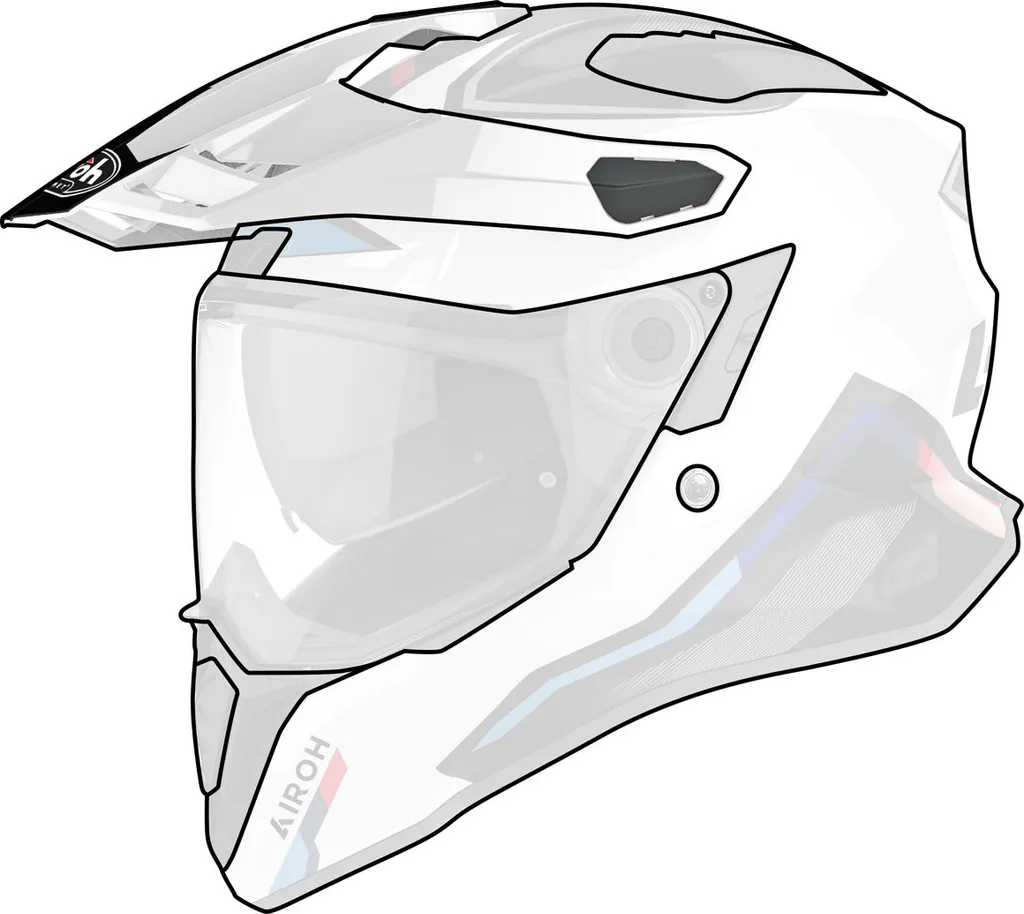 Visière pour casque Airoh Commander Factor blanc brillant d'origine