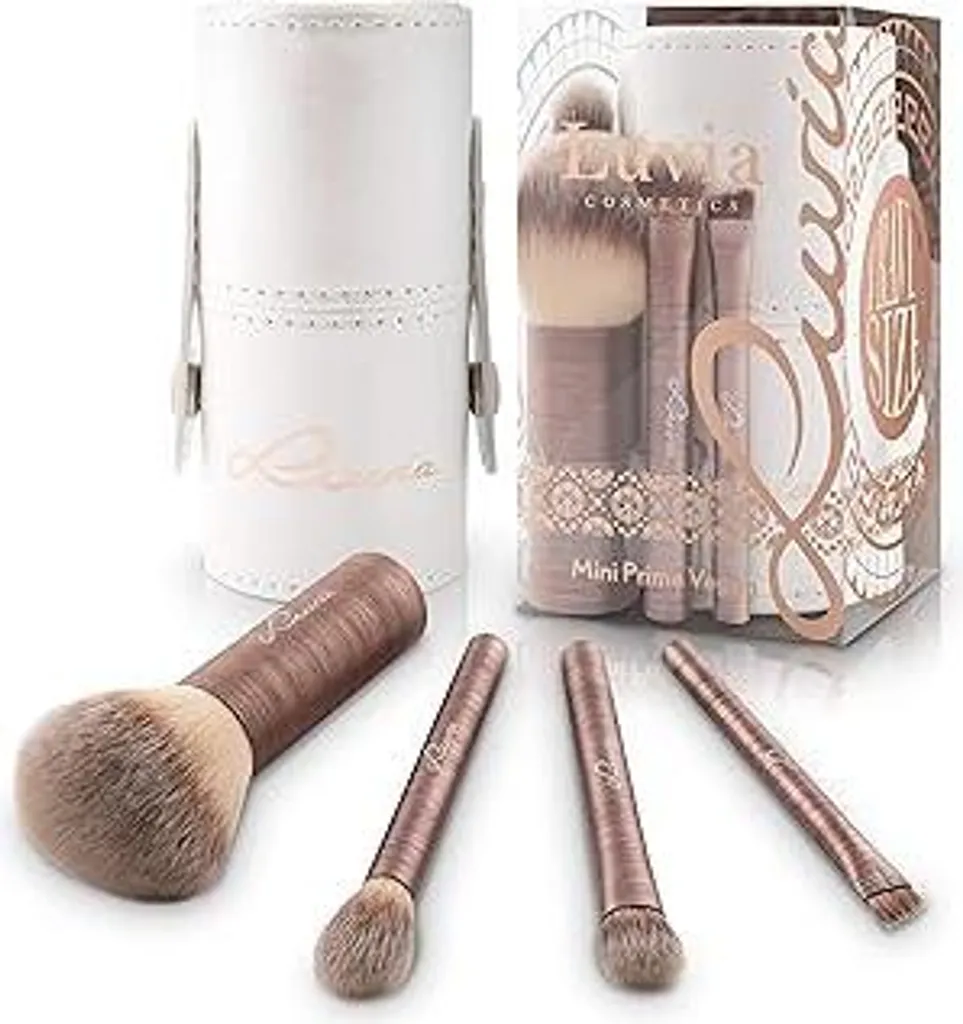 Mini Kit Pennelli Trucco da Viaggio | Compatto e Vegano con Case