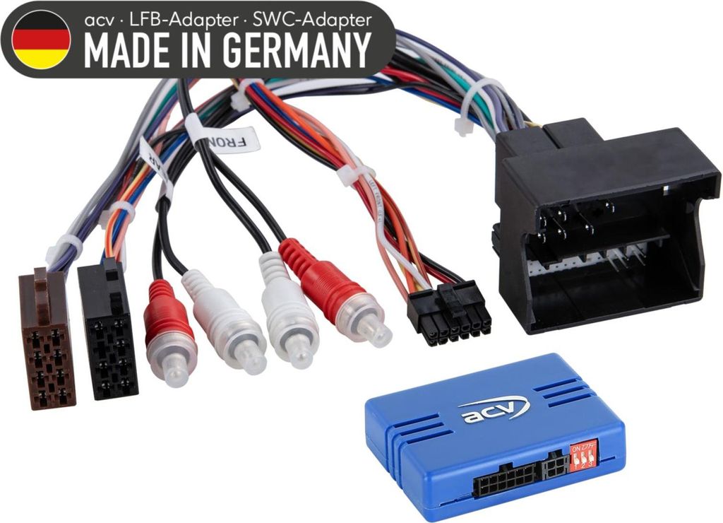 Lenkradfernbedienung Adapter passend für Audi Fahrzeuge/Seat Exeo 40Pin Quadlock Amp >Cinch