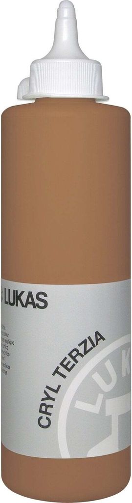 Lukas Cryl Terzia Plastic Bottle Acrylfarbe Raw Sienna 500 ml 1 stk