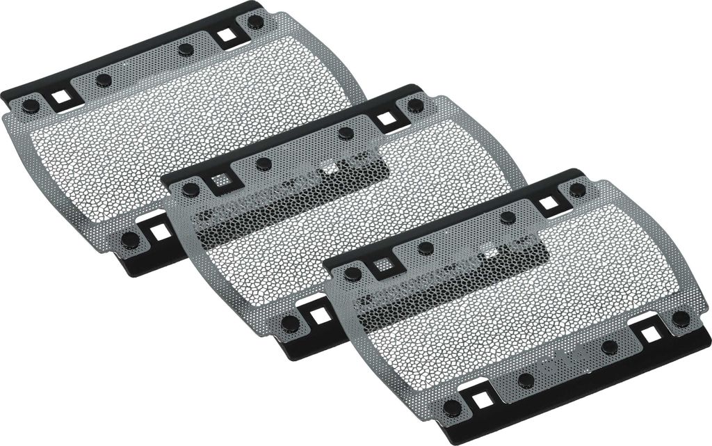 vhbw 3x Scherblatt kompatibel mit Braun 370, 350, 375, Pocketgo Twist E-Razor, Pocket Twist, 5614, 5615, P10, 355 Rasierer Schwarz Silber