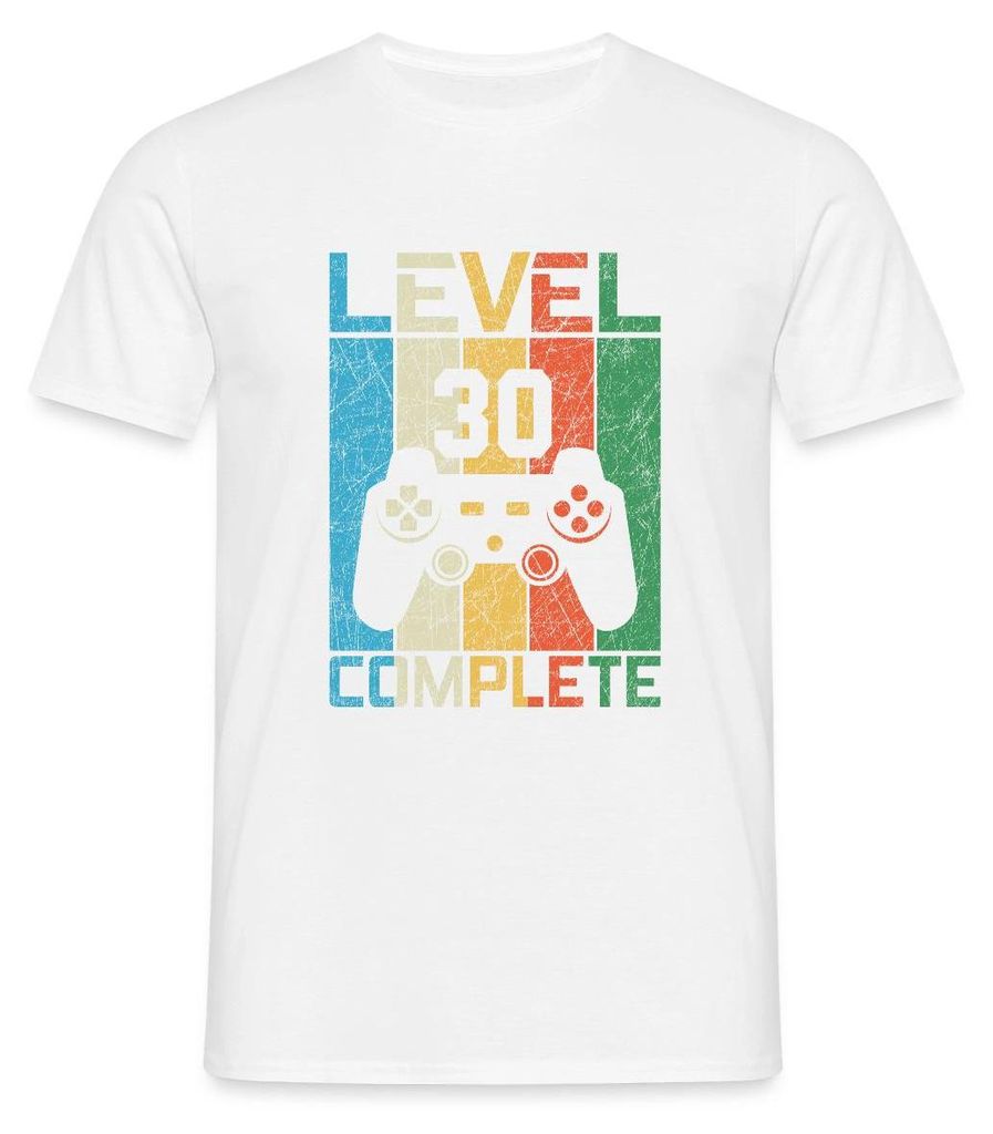 Spreadshirt 30. Geburtstag Level 30 Complete Männer T-Shirt, S, Weiß