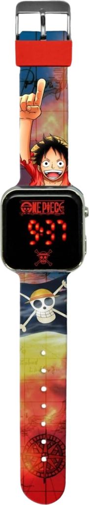 LED-Uhr – Lizenz für Kinder – One Piece Ruffy – Ab 4 Jahren Produktbild 
