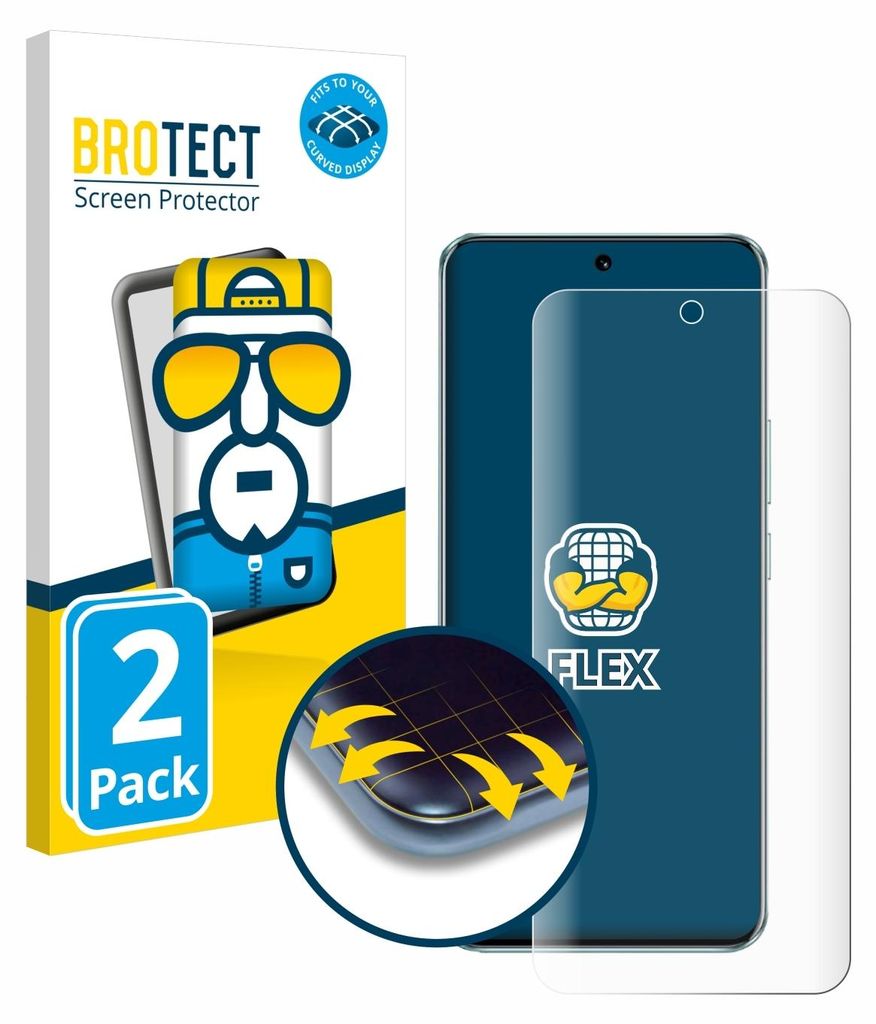 A product packaging for screen protectors, with a smartphone shown next to it.