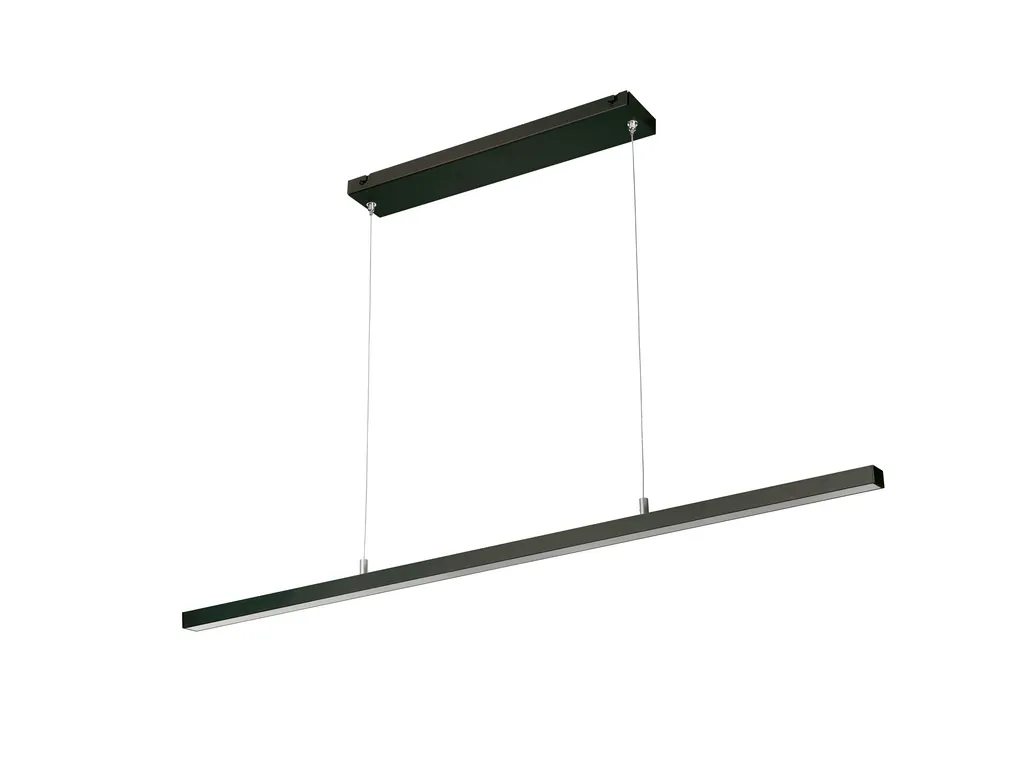 Lampe suspendue LED 90 cm pour îlot central Naber Asta Noir Mat Réglable