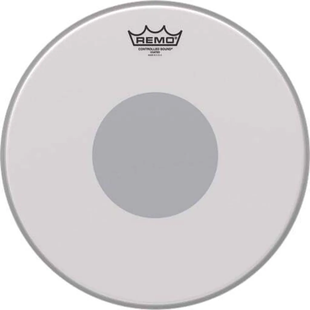 Peau de batterie 14 pouces Remo Controlled Sound Sablée avec Point Noir