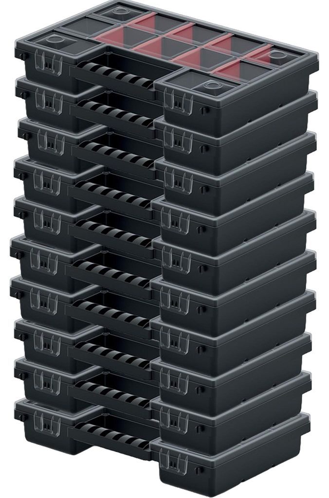 10er Set Kistenberg Sortimentskasten Nors Organizer Sortierbox Kleinteilemagazin