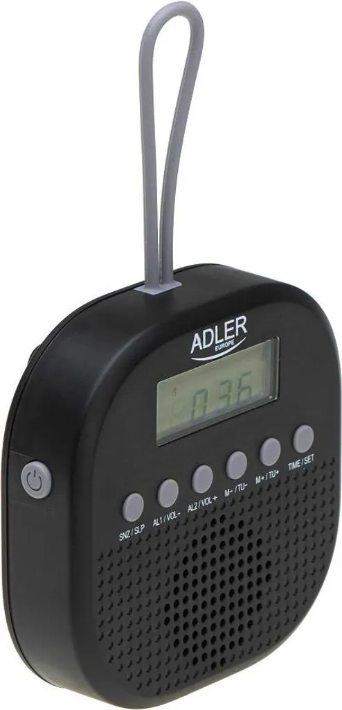 Adler AD 1912 Radio Doccia Impermeabile Sveglia Digitale Nera Offerta - 1