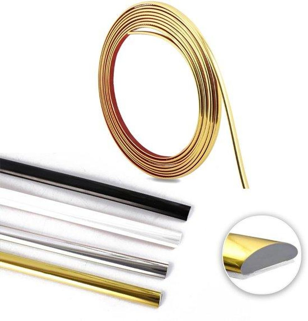 Goldene Dekorierungen - selbstklebend - 10 m - Schaumstoff