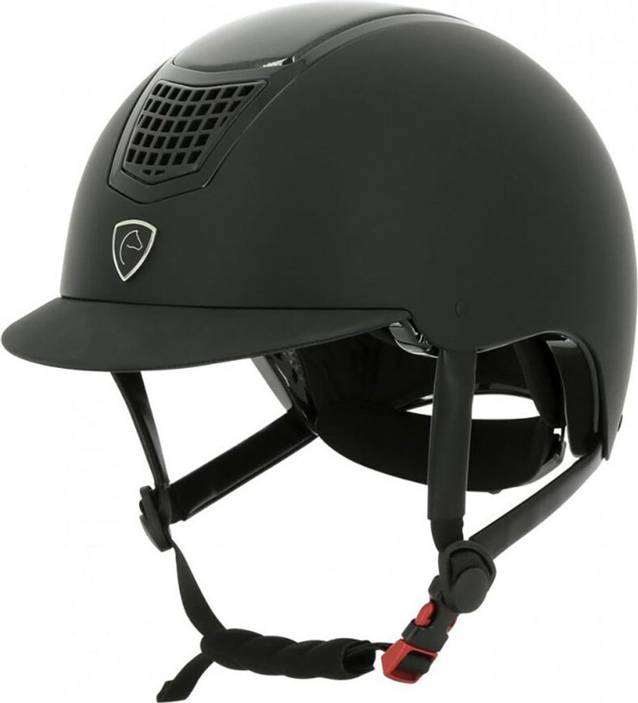 Equitheme Airy Reithelm, Farbe:schwarz/carbon/schwarz, Größe: 56-58