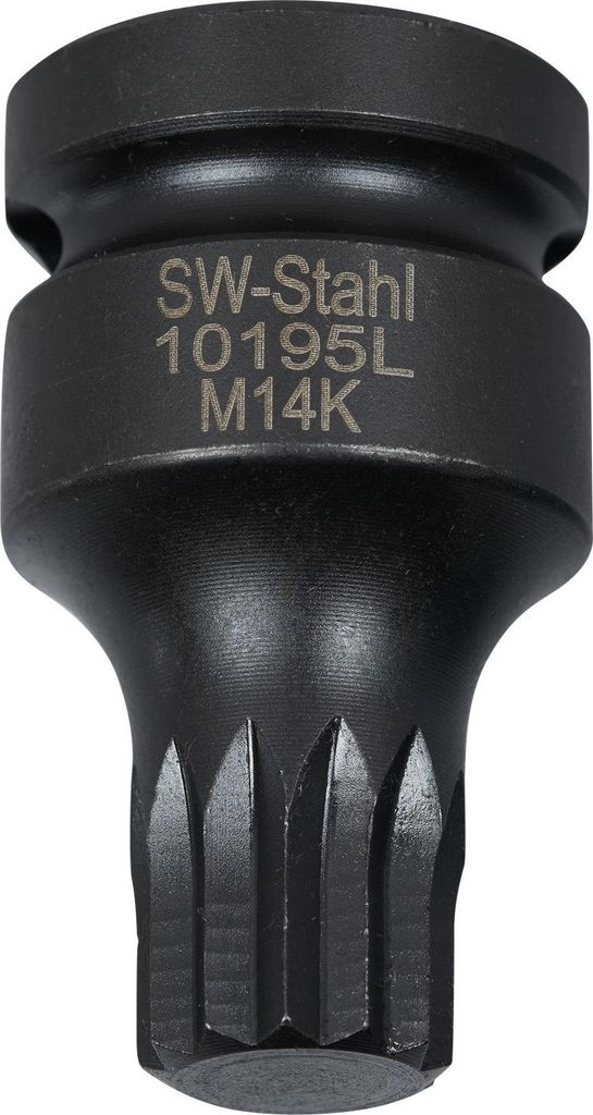SW-Stahl 10195L-14K IMPACT-Schraubendreheinsatz, 1/2", Innenvielzahn, M14 x 40 mm