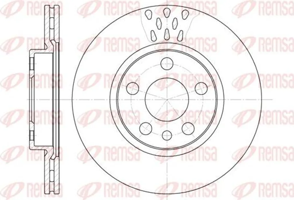Disque de frein REMSA 6442.11 haute résistance thermique OE 4246H9