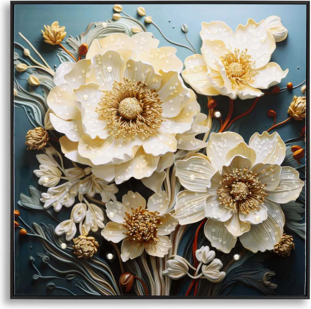 Quadro Astratto 82x82x4 cm | Decorazione Murale Metallo e Abete