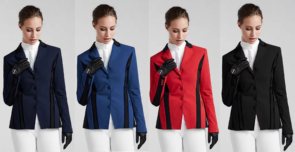 Veste de Concours Hippique Confortable et Lavable Sila Master Bleu 38