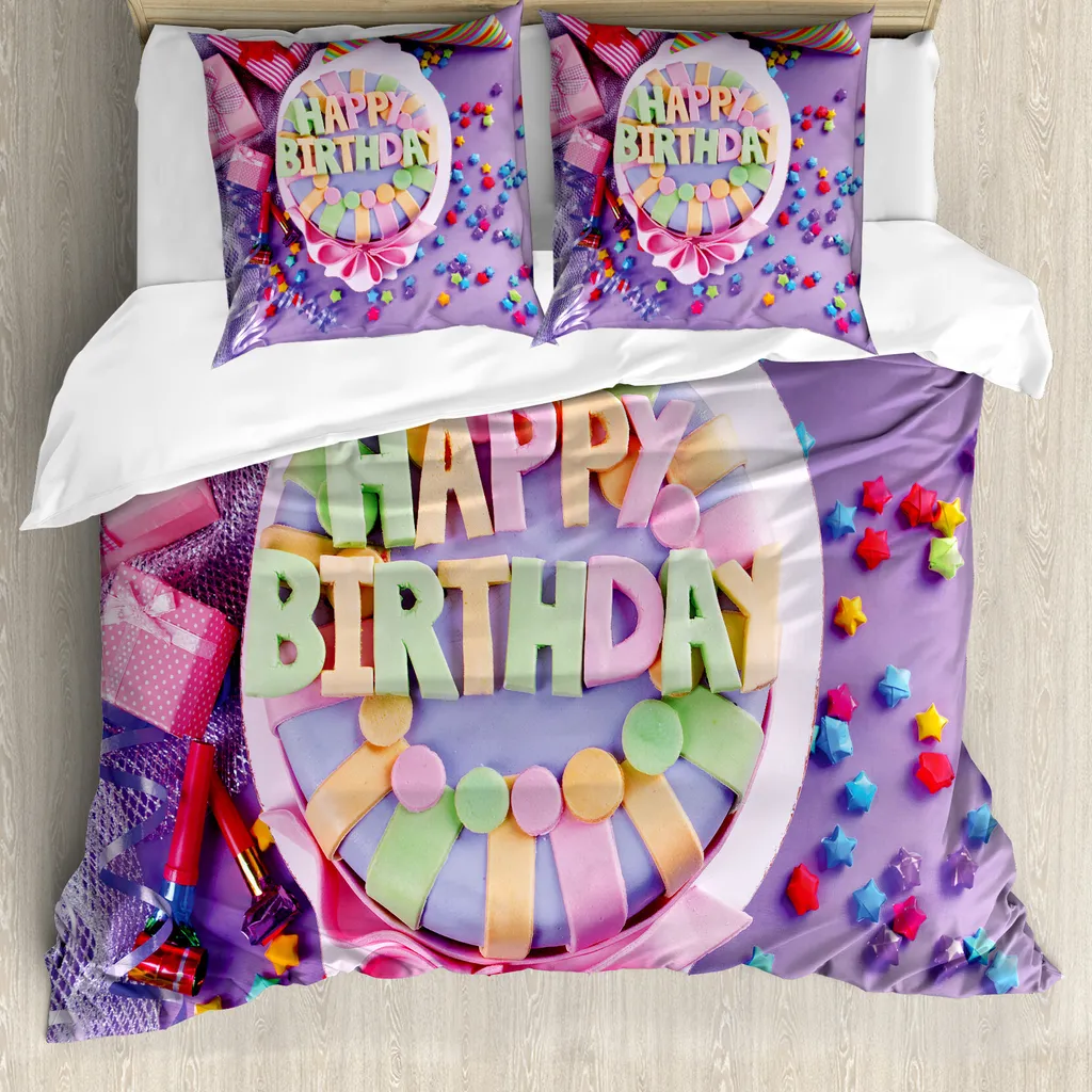 Set Letto ABAKUHAUS 155x220cm Antiacaro - Regalo Torta Compleanno