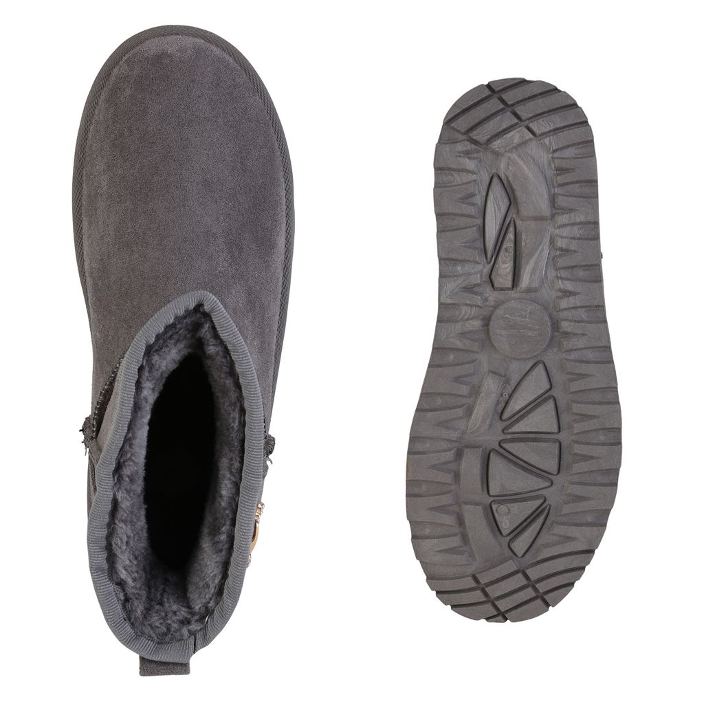 VAN HILL Damen Warm Gefütterte Winter Boots Stiefeletten Produktbild 3