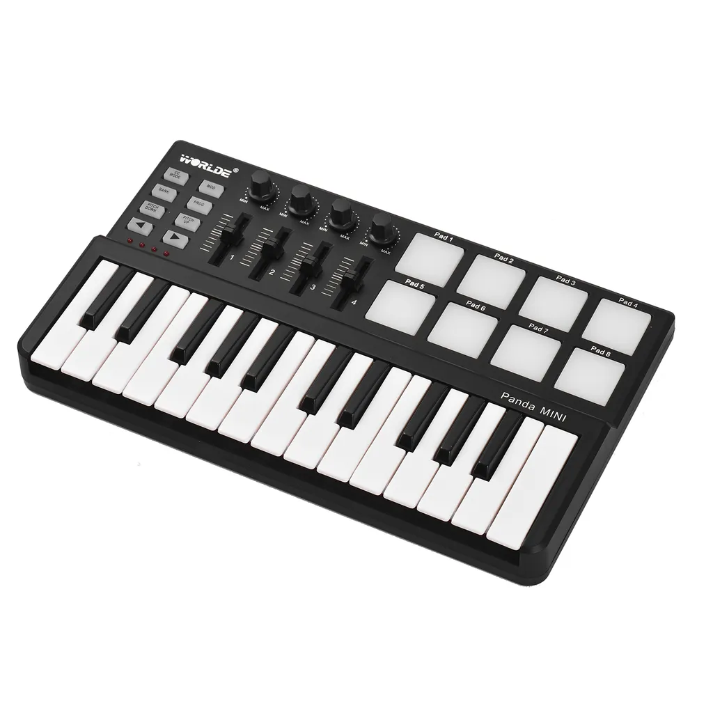 WORLDE Panda mini Clavier MIDI USB Compact pour Optimiser Petit Studio