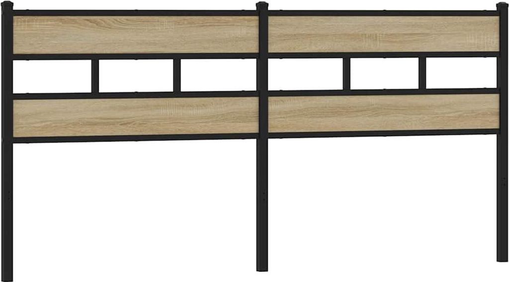vidaXL Ersatz-Kopfteil Sonoma-Eiche 180 cm Eisen und Holzwerkstoff