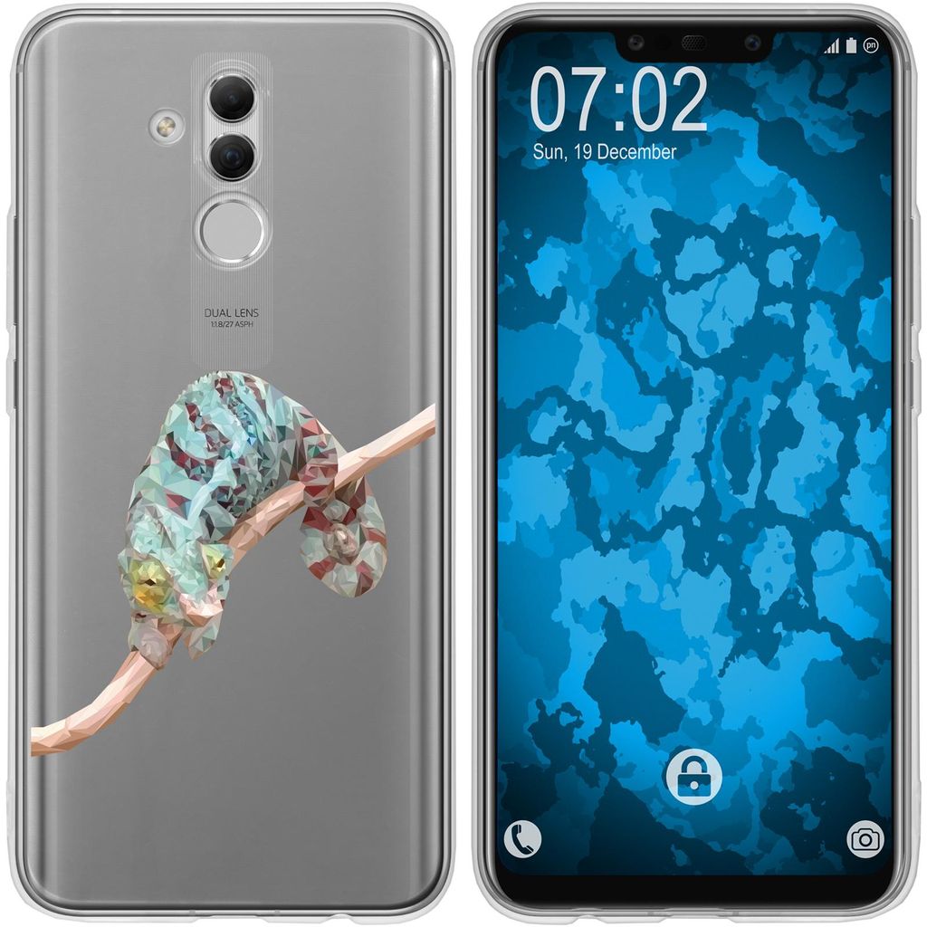 PhoneNatic Case kompatibel mit Huawei Mate 20 Lite Silikon-Hülle Vektor Tiere Camelion M7