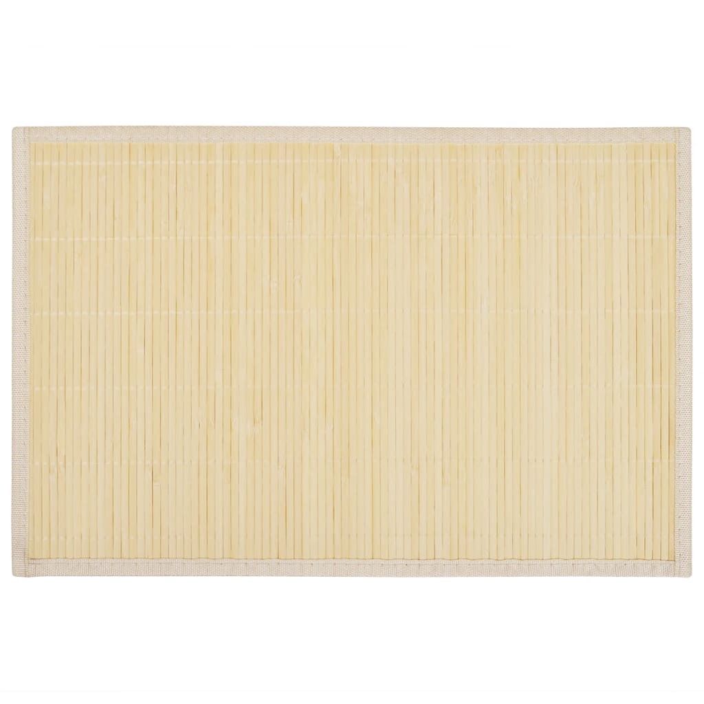 6 Bambus-Platzdeckchen 30 x 45 cm Natur