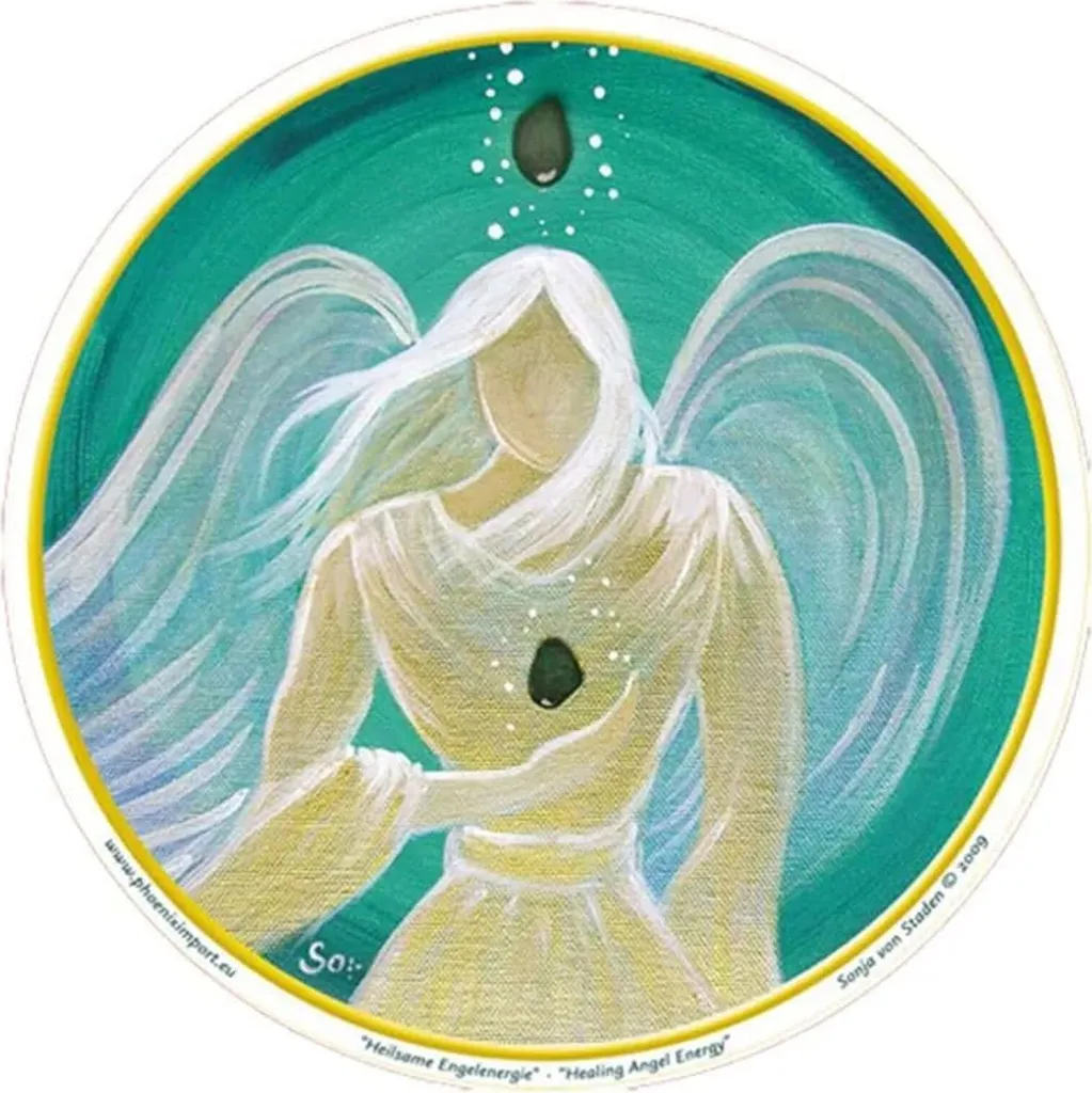 Autocollant pour fenêtre Énergie d'Ange de Guérison de 11,7 cm - Lot de 3