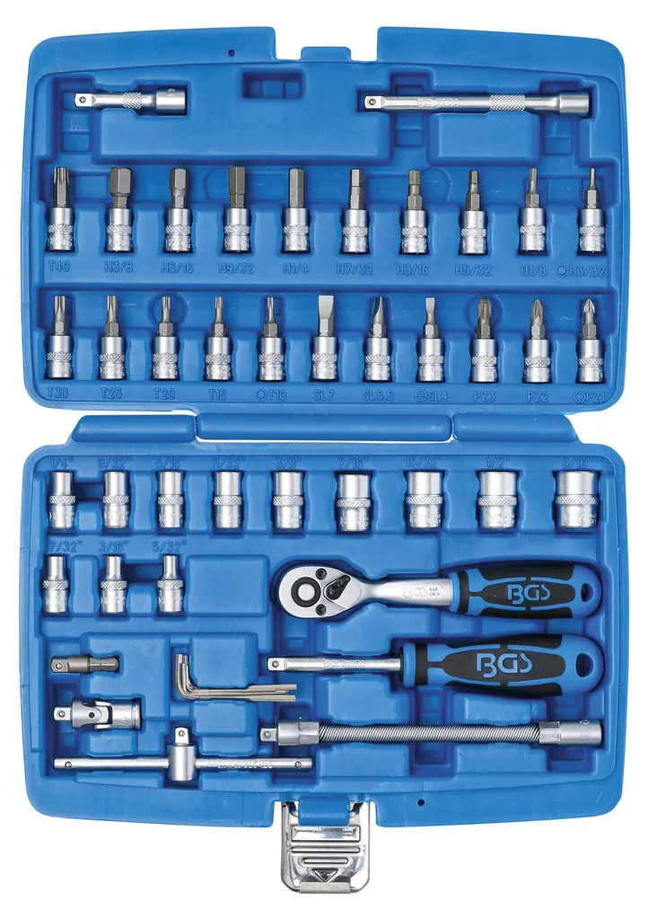 Jeu de Clés à Douilles en Pouces BGS 2141 - Kit Complet 46 Pièces