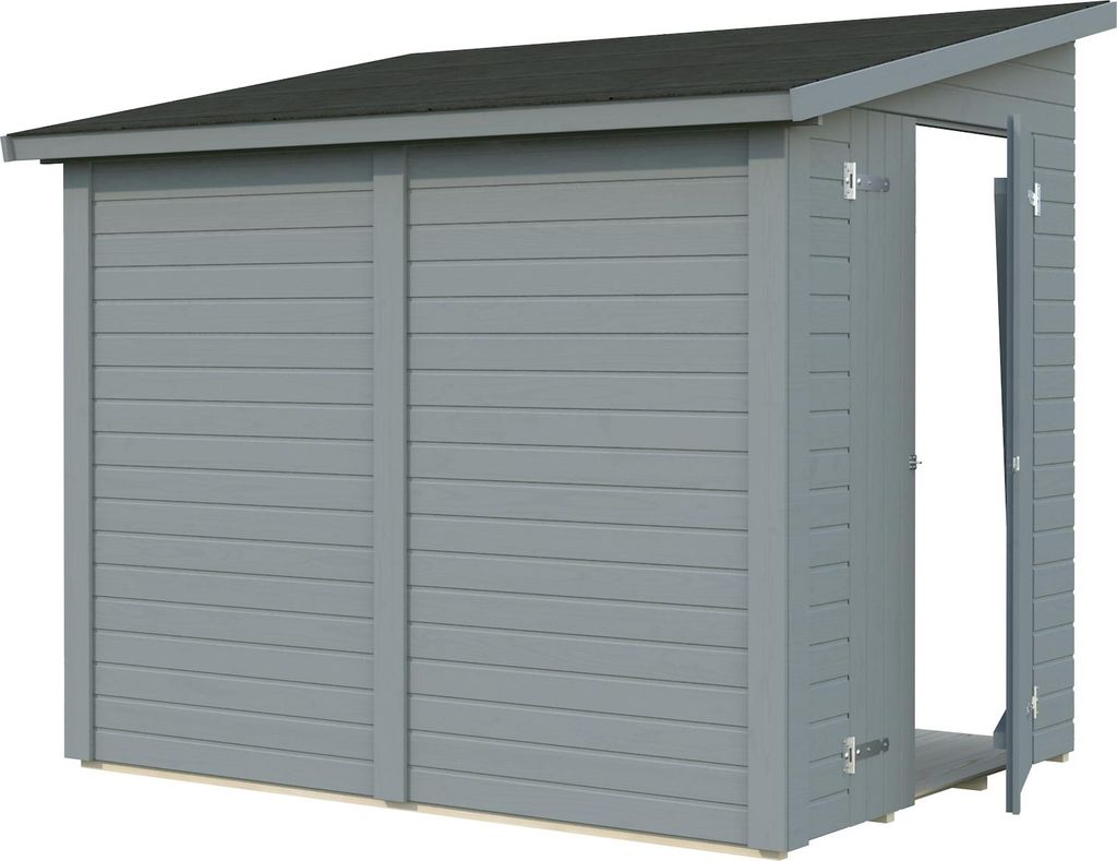 Palmako Gerätehaus Mia 3,6 m² - 16 mm hellgrau lackiert