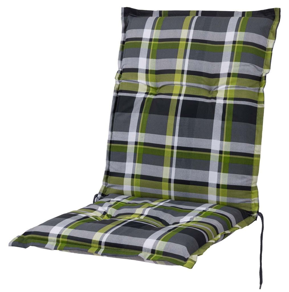 Auflage Niederlehner Prato 10460-210 grün-grau-weiß kariert 104x54x6 cm Sun Garden