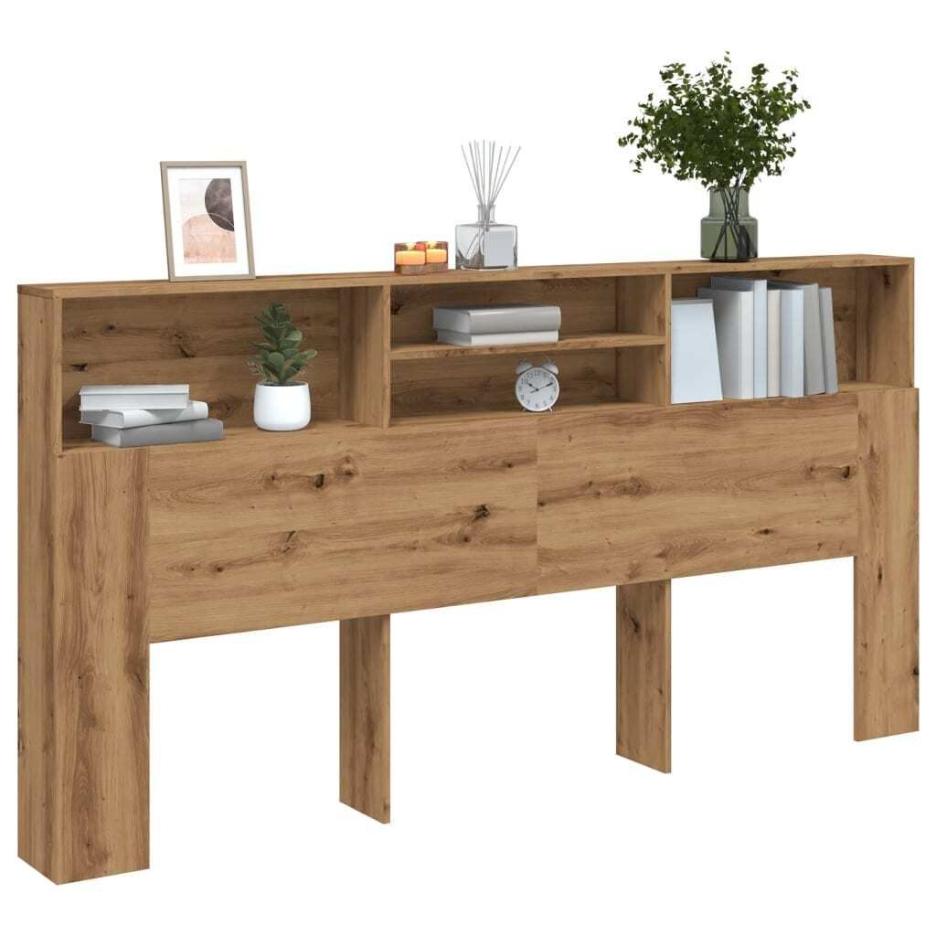 "2026 Promotion" Bett-Kopfteil mit Ablagen Artisan-Eiche 200x19x103,5 cm - Bettkopfteil CC31733