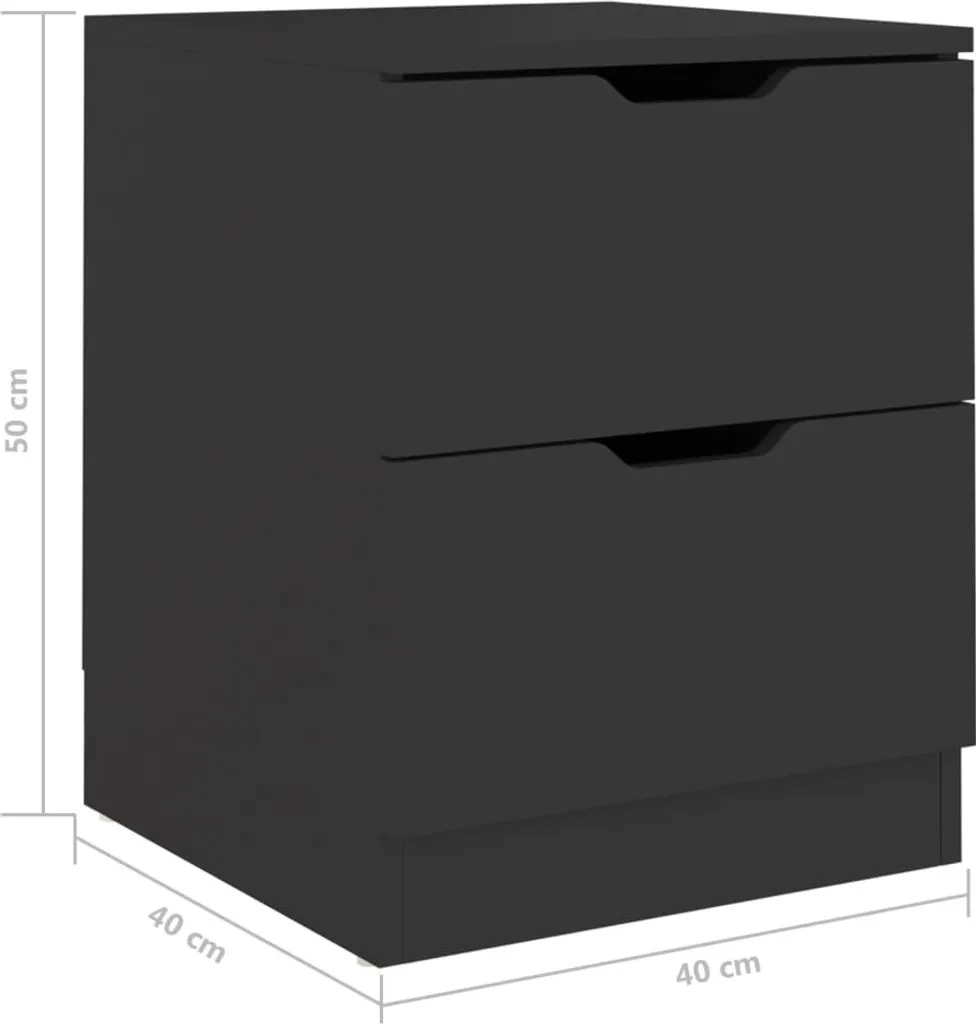 Petite table de chevet noire pour optimiser le rangement du lit