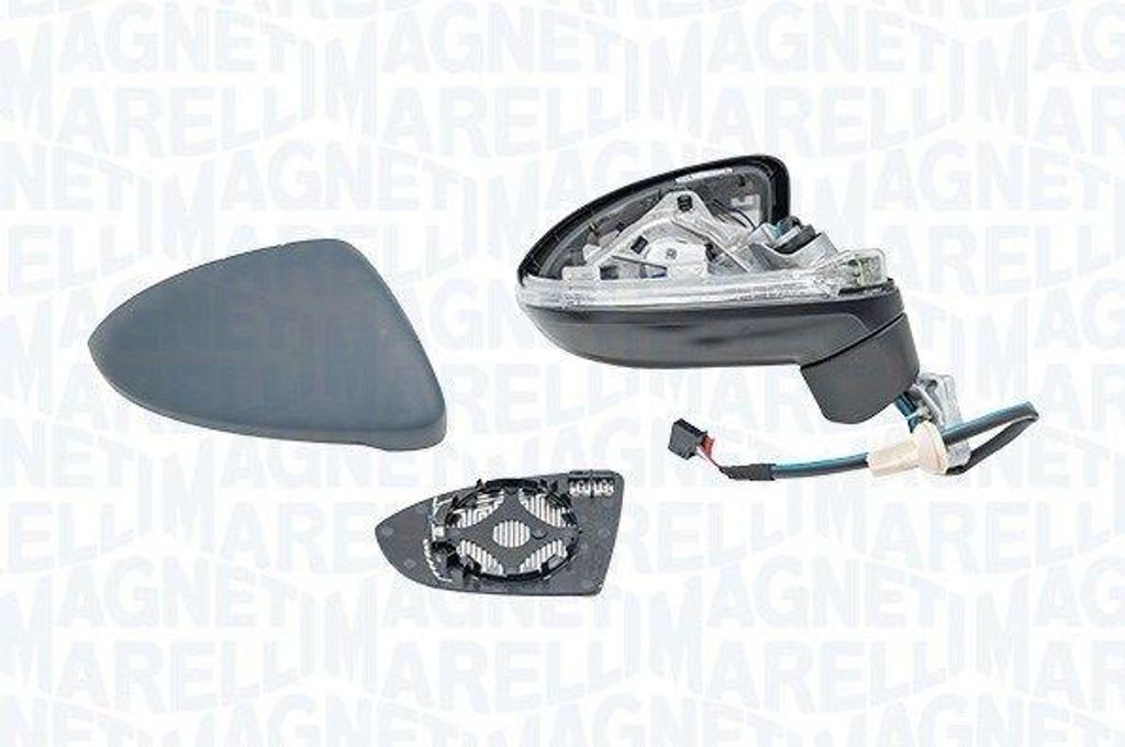 MAGNETI MARELLI 182201587400 Außenspiegel Seitenspiegel Rechts für VW Touran (5T1) Beheizt Konvex Grundiert Elektrisch