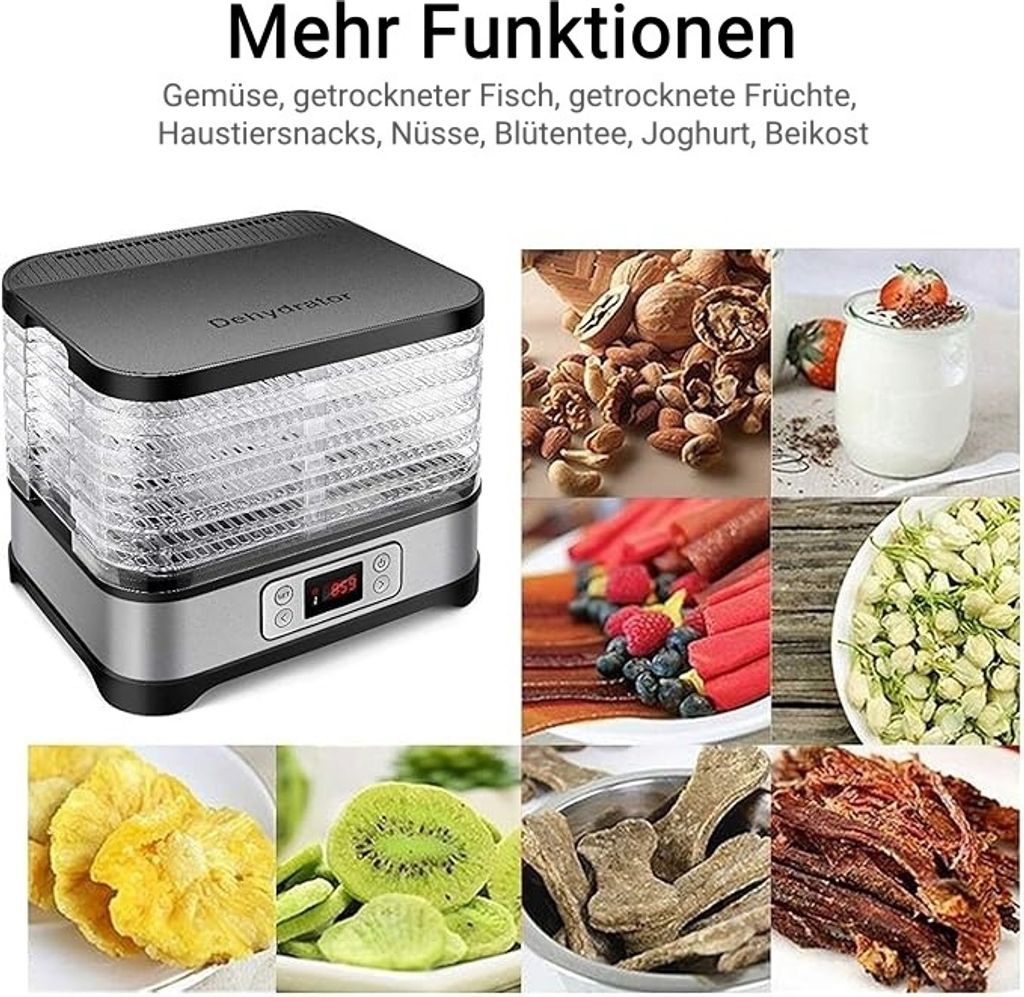 Tooluck 400W Edelstahl Dörrgerät mit 8 Ebenen, Produktbild 14