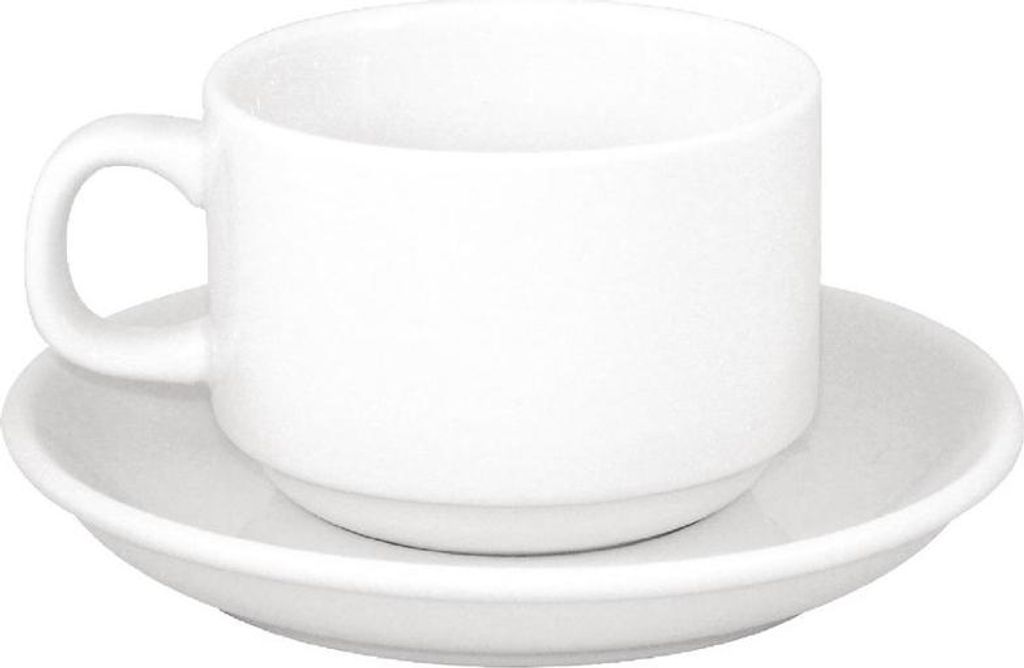 Athena Hotelware Kombiset Kaffeetassen 20cl mit Untertassen (48 Stück)