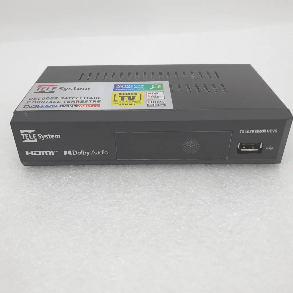 TELE System TS4020 Décodeur Satellite et Terrestre Full HD Noir - 4