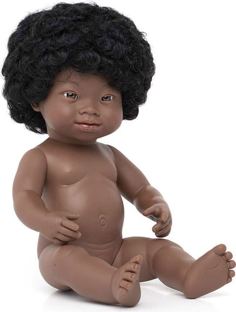 Miniland Afrikanische Babypuppe Mit Down-syndrom 38 Cm Produktbild 