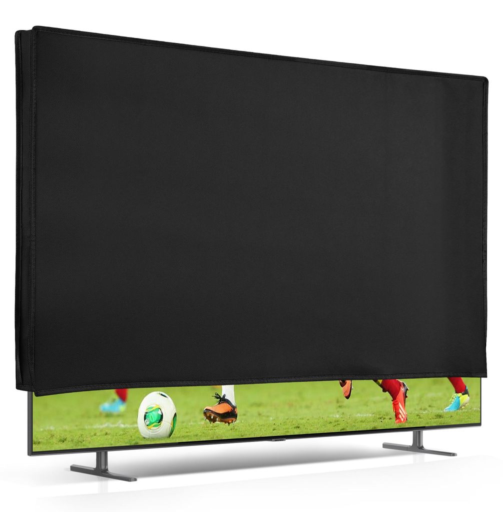 kwmobile 19" TV Abdeckung Indoor - Fernseher Hülle Bildschirmschutz Abdeckung - TV Bildschirm Staubschutzhülle - Fernsehabdeckung - Schwarz