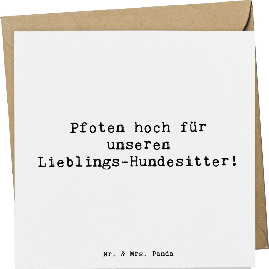 Mr. & Mrs. Panda doppelkarte Spruch Lieblings-Hundesitter - Weiß - Geschenk, Wertschätzung, anlasskarte, Hunde Betreuung, Glückwunschkarte, Gru...