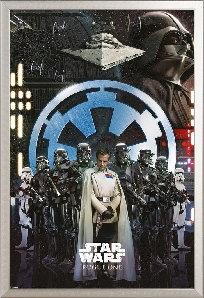 Poster Star Wars Empire Framed Shinsuke Maxi Silver Aluminum Frame