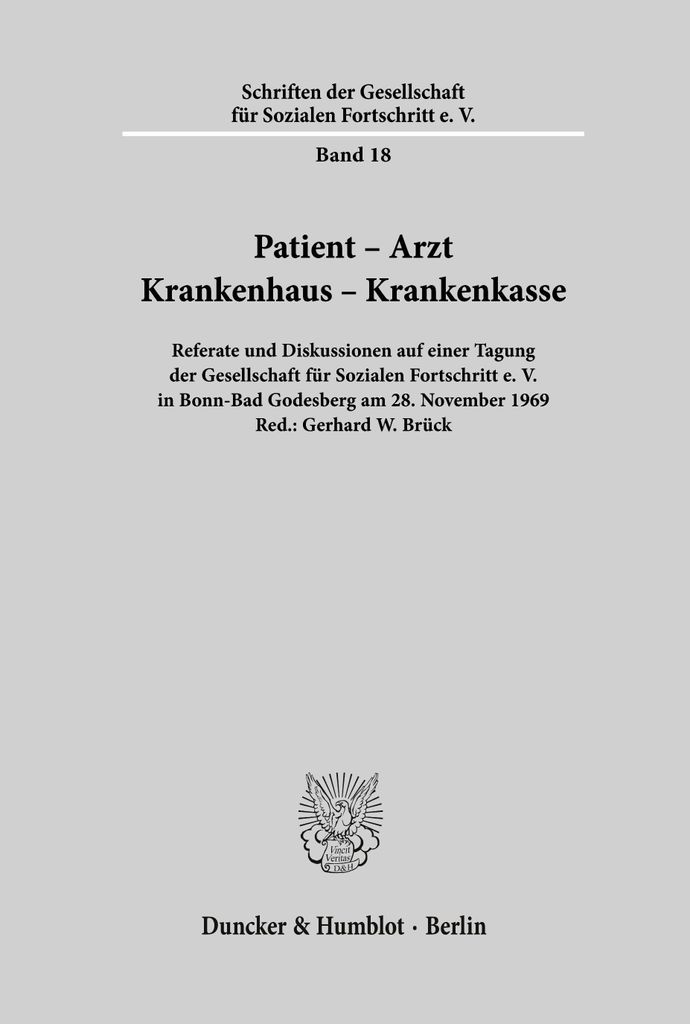 Patient - Arzt - Krankenhaus - Krankenkasse.