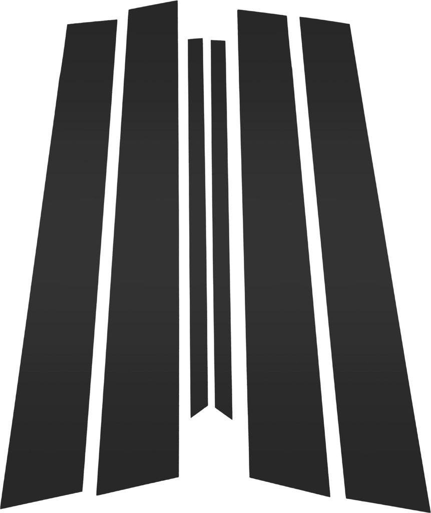 6Stk Vorne Hinten Links Rechts Auto Türsäule Fenster Verkleidung für Nissan Maxima 2000-2003 Kratzfeste Aufkleber Säulen Pfosten Abdeckung Schwarz