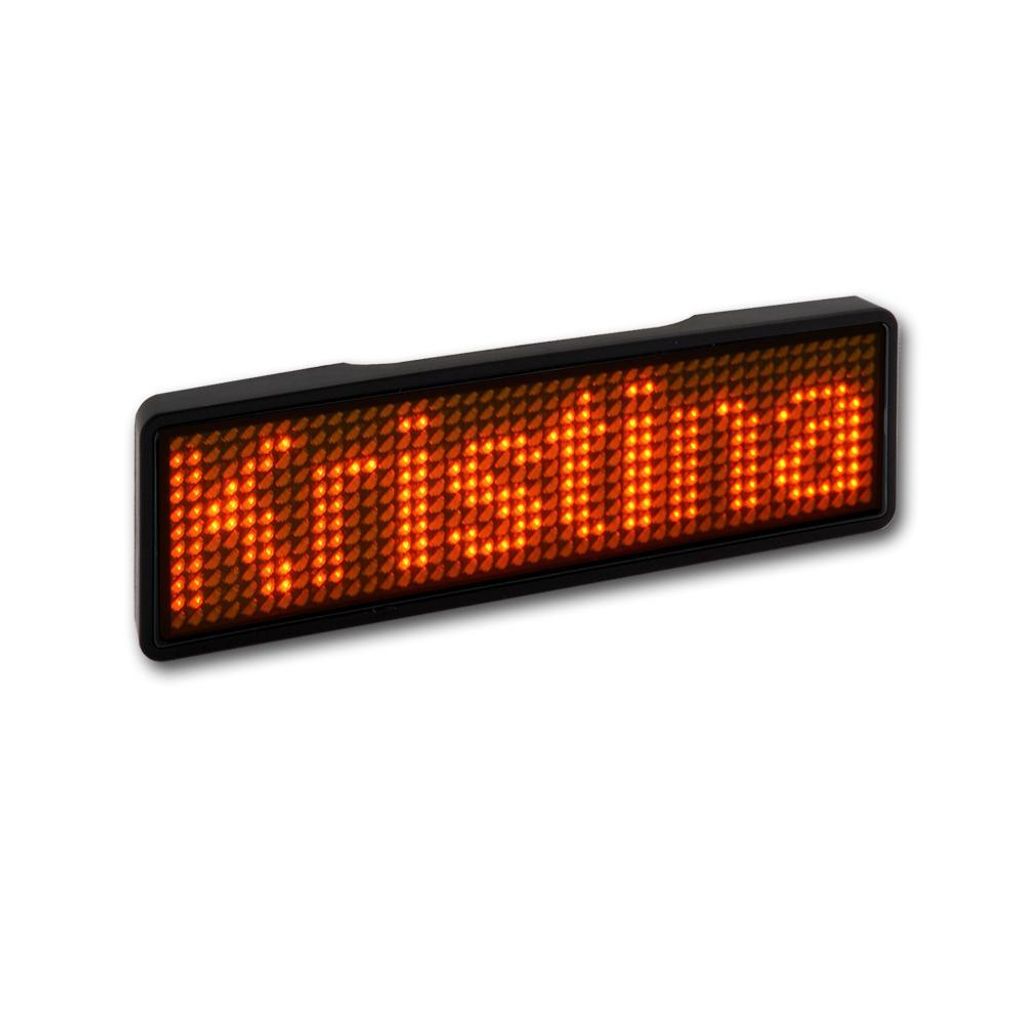 LED jmenovka oranžová jmenovka 11x14 pixelů programovatelná Obrázek produktu 