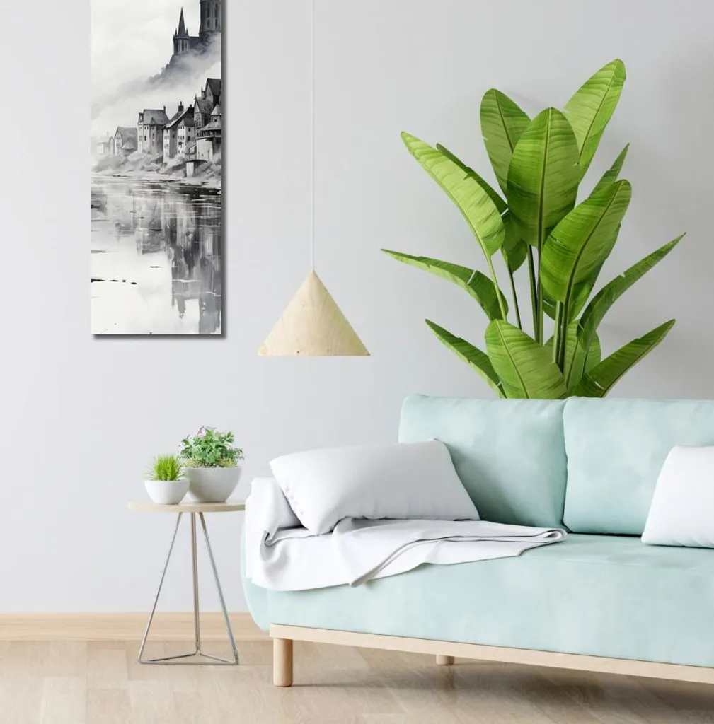 Tableau Reflet brumeux 30x100 cm : Impression Haute Qualité et Design Zen - 2