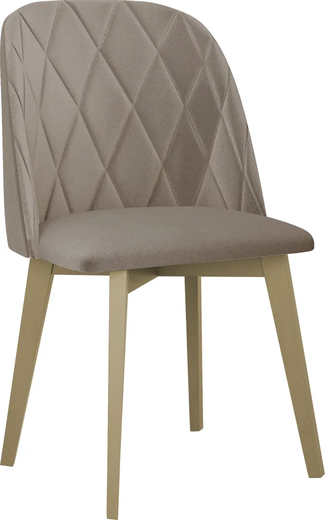 Sedia Design AFTON 6 Rovere Sonoma e Tessuto Beige | Qualità Premium