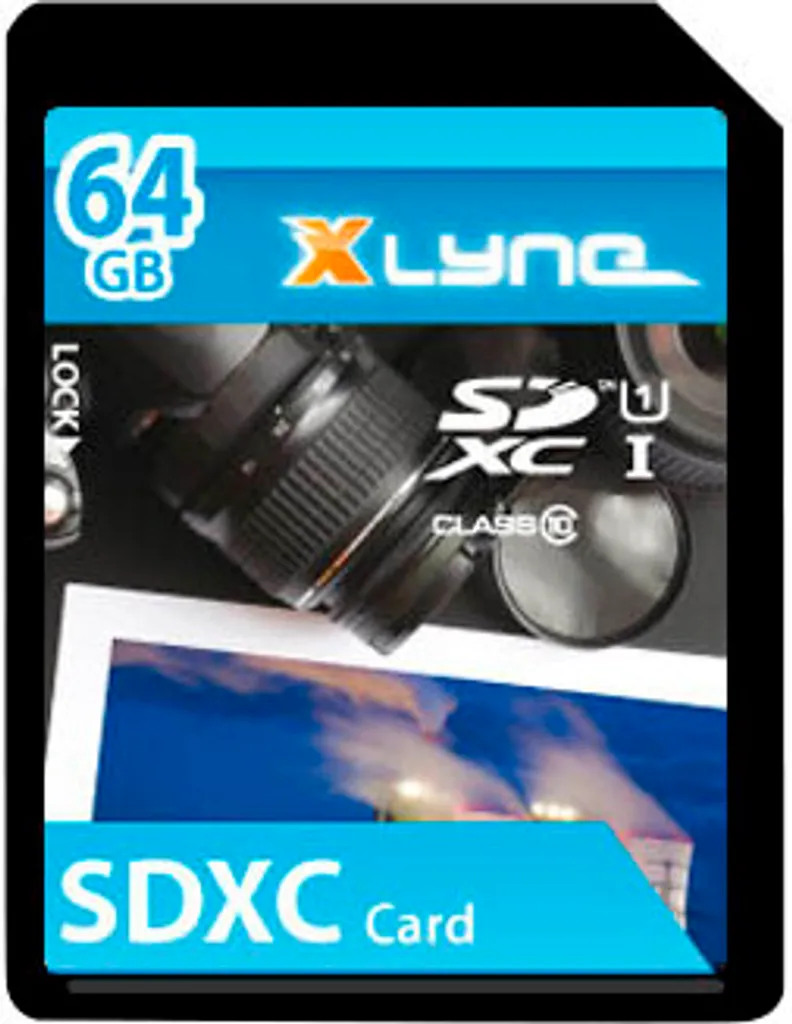 Carte Mémoire SDXC 64 GB Xlyne pour Caméscope et Reflex Numérique Moderne