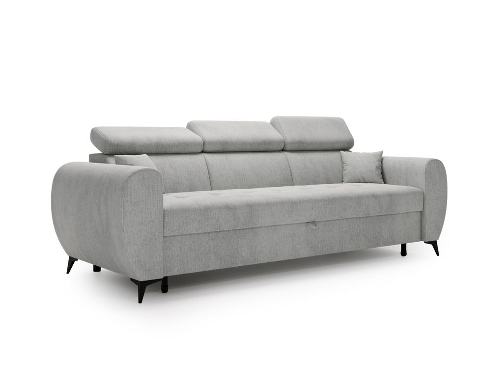 Sofa Sofa Monte Schlaffunktion Bett Leinen Container Sofa Bett bewegliche Kopfstützen Monolith 84 Iwmar Möbel