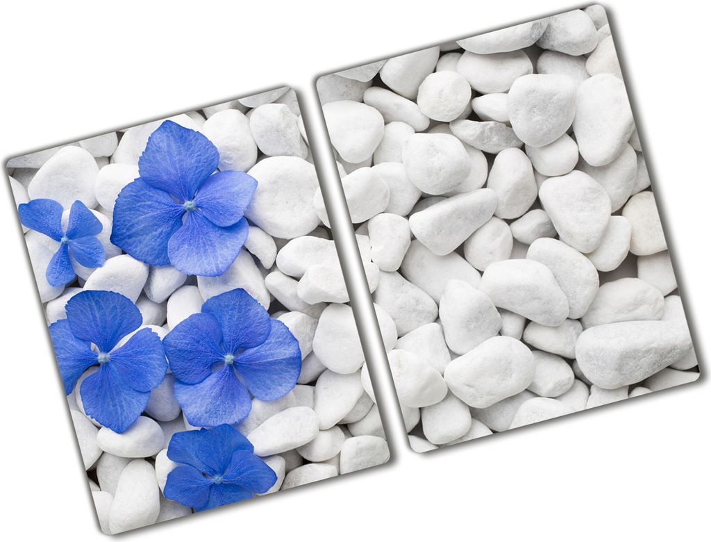 Tulup Glas Herdabdeckplatte - 2x40x52 cm - Glaskeramikkochfeld-Abdeckung Spritzschutz Glasabdeckplatte Kochplattenabdeckung und Schneidebrett - Zwe...