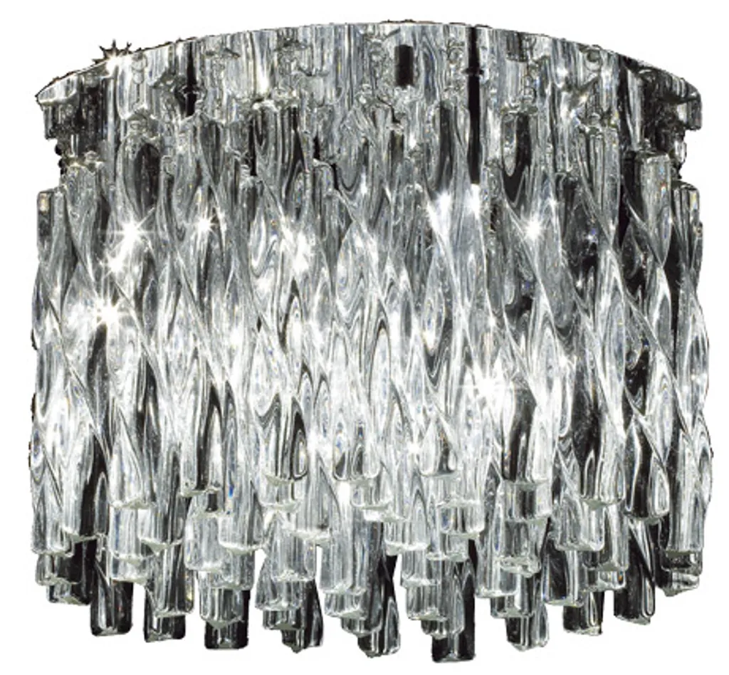 Plafonnier MAGIC argenté 5xG4/20W Ø38cm design moderne et élégant