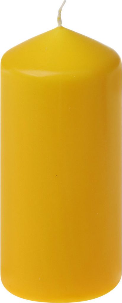 Stumpenkerzen Gelb 130/57 mm, 12 Stück Steinhart Kerzen in RAL-Kerzen Güte Qualität